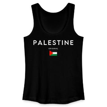 Drapeau de la Palestine, fierté palestinienne - Débardeur bio Femme - noir - Devant