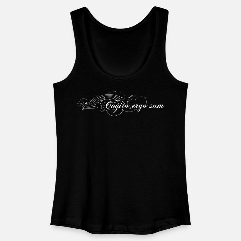 Cogito ergo sum - Ich denke also bin ich - Frauen Bio Tank Top - Schwarz