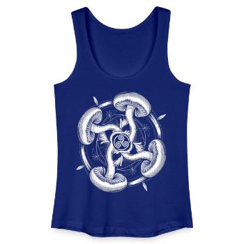 Psychedelische Pilze Triskelion | Mystische Symbolkunst - Frauen Bio Tank Top - Königsblau - Vorne