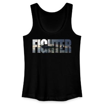 Fighter Spitfire - Frauen Bio Tank Top - Schwarz - Vorne