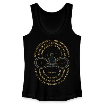 Alan Watts Zeit Infinity T-Shirt - Frauen Bio Tank Top - Schwarz - Vorne