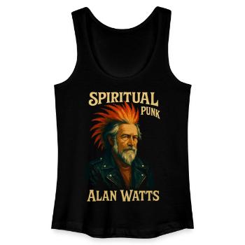 Spiritueller Punk Alan Watts Hemd - Frauen Bio Tank Top - Schwarz - Vorne
