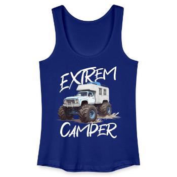 Abenteuerlicher Off-Road Camper Truck - Frauen Bio Tank Top - Königsblau - Vorne