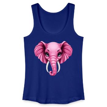 süßer pink rosa Elefant :) - Frauen Bio Tank Top - Königsblau - Vorne