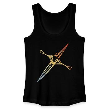 Rudder Sketch Vintage Look - Women’s Organic Tank Top - black - Front
