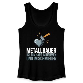 Travailleur du métal coeur humour design - Débardeur bio Femme - noir - Devant