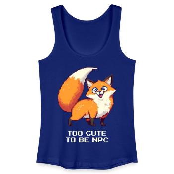Derpy Fox avec l’énergie du personnage principal - Débardeur bio Femme - bleu roi - Devant