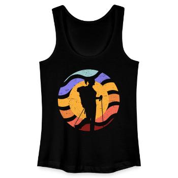 Silhouette de la caméra Sun Path - Débardeur bio Femme - noir - Devant