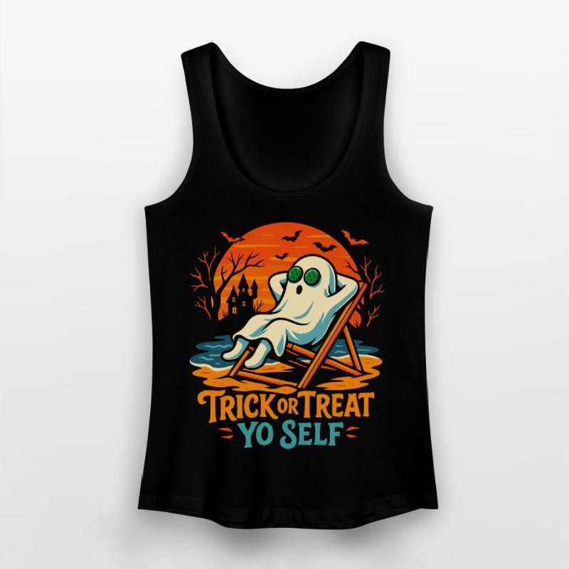 Süßes Oder Saures Dich Selbst Lustiger Halloween-Spruch Frauen Bio Tank Top