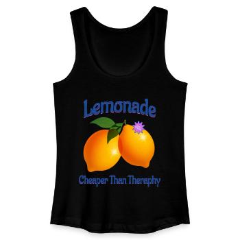 Lemonade Cheaper Than Theraphy Zitronenfrucht - Frauen Bio Tank Top - Schwarz - Vorne