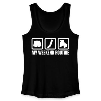 Meine Wochenendroutine - Frauen Bio Tank Top - Schwarz - Vorne