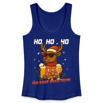 Lustiges Rentier Weihnachtsbier Design - Frauen Bio Tank Top - Königsblau - Vorne
