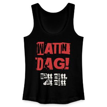 Wattn Dag Watt mutt dat mutt - Débardeur bio Femme - noir - Devant