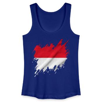 Indonesian flag, torn style - Women’s Organic Tank Top - royal blue - Front
