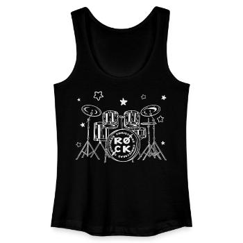 Christmas Drums Christmas Rock Drummer - Women’s Organic Tank Top - black - Front