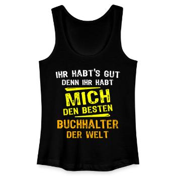 Buchhalter Geschenk - Frauen Bio Tank Top - Schwarz - Vorne