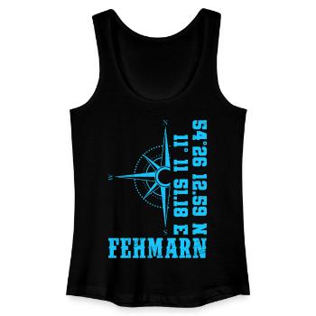 Ostsee Insel FEHMARN Souvenier Lustiges - Frauen Bio Tank Top - Schwarz - Vorne