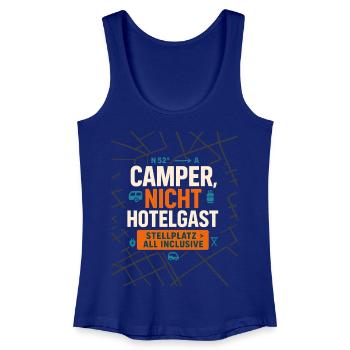 Camper not hotel guest, pitch fan - Women’s Organic Tank Top - royal blue - Front