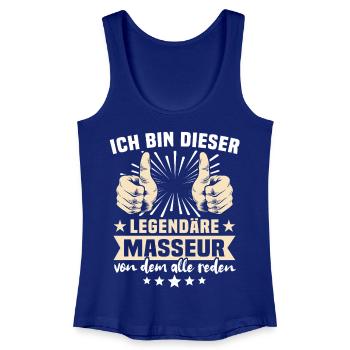 Masseur Sprüche - Frauen Bio Tank Top - Königsblau - Vorne