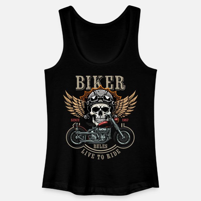 Biker Rules - Since 1957 - Live to Ride - Women’s Organic Tank Top - black
