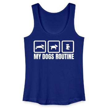 My Dogs Routine - Frauen Bio Tank Top - Königsblau - Vorne
