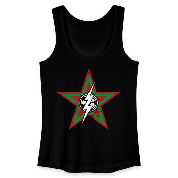 Étoile du football marocain - Débardeur bio Femme - noir - Devant