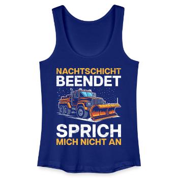 Winterdienst NACHTSCHICHT BEENDET Lustiges - Frauen Bio Tank Top - Königsblau - Vorne