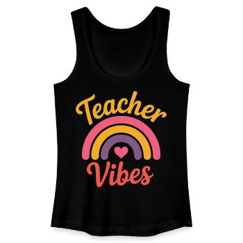 Teacher Vibes - Frauen Bio Tank Top - Schwarz - Vorne