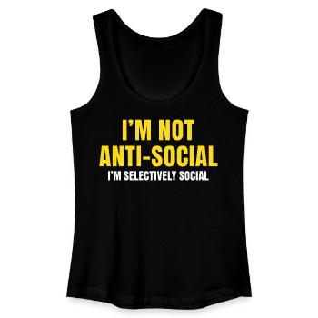 Selectively Social Statement - Women’s Organic Tank Top - black - Front