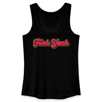 Verdammt ja, 3D Red Script - Frauen Bio Tank Top - Schwarz - Vorne