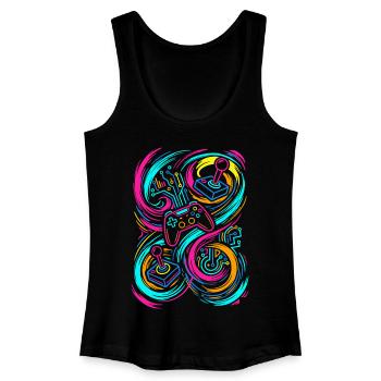 Gaming Controller - Frauen Bio Tank Top - Schwarz - Vorne