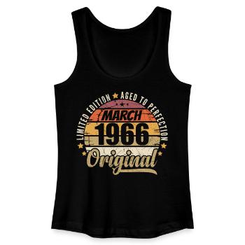60. Anniversary 60 Years Limited Edition März 1966 - Frauen Bio Tank Top - Schwarz - Vorne