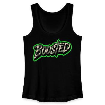 Boosted Tuning Scene Streetwear Shirt Sticker - Frauen Bio Tank Top - Schwarz - Vorne