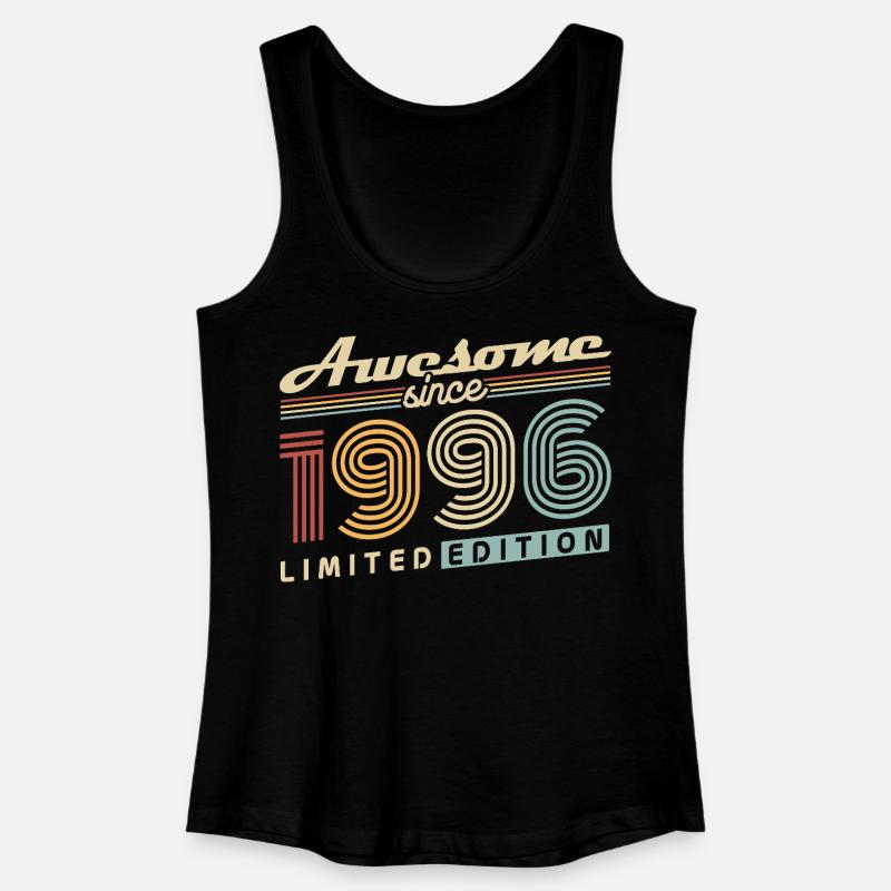 30-årspresent 1996 Vintage Retro - Ekologisk tanktopp dam - svart