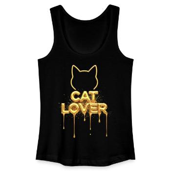 Cat Lover Gold Edition - Frauen Bio Tank Top - Schwarz - Vorne