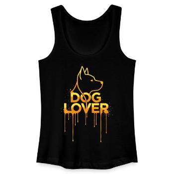 Dog Lover Gold Edition - Frauen Bio Tank Top - Schwarz - Vorne