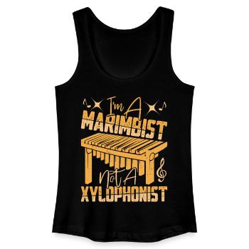 Marimbist, kein Xylophonist, Perkussionsmusiker - Frauen Bio Tank Top - Schwarz - Vorne
