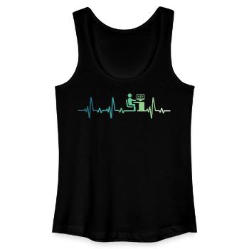 Heartbeat Programmer-Entwickler - Frauen Bio Tank Top - Schwarz - Vorne