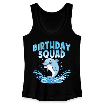 Birthday Squad Beach Summer Cruise Dolphin - Women’s Organic Tank Top - black - Front