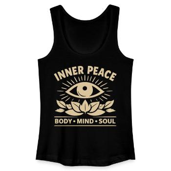 Inner Peace Body Mind Soul Auge - Frauen Bio Tank Top - Schwarz - Vorne