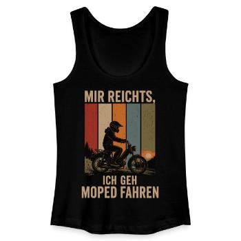 Mir reichts Ich geh Moped fahren Retro Moped - Frauen Bio Tank Top - Schwarz - Vorne
