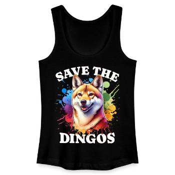 Australischer Wildhund Save Dingo - Frauen Bio Tank Top - Schwarz - Vorne