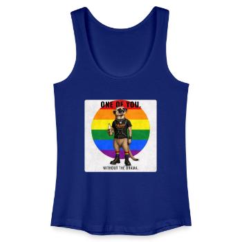 Drôle de design de suricate de la fierté gay - Débardeur bio Femme - bleu roi - Devant