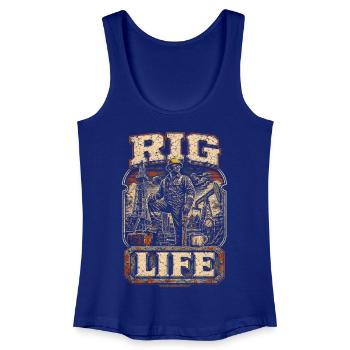 Oil rig rig worker - Women’s Organic Tank Top - royal blue - Front