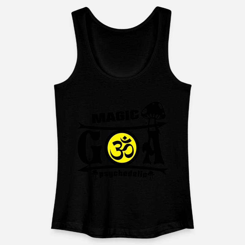 MAGIC GOA Psychedelic - Frauen Bio Tank Top - Schwarz