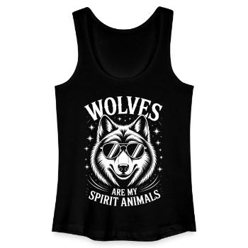 Wolf Saying, Wolves Sayings, Funny Wolf Gift - Women’s Organic Tank Top - black - Front