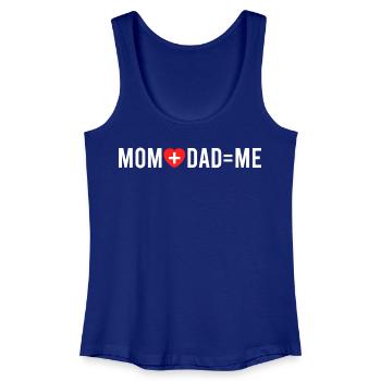 Maman et Papa égale moi Drôle d’équation familiale - Débardeur bio Femme - bleu roi - Devant