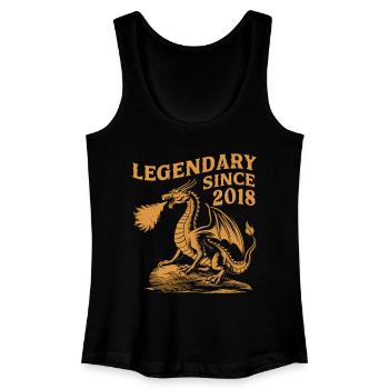 Legendär Seit 2018 Geburtstag Drachen Fantasy - Frauen Bio Tank Top - Schwarz - Vorne
