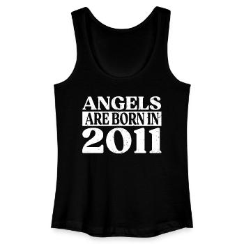 Angel born in 2011 Birthday - Women’s Organic Tank Top - black - Front