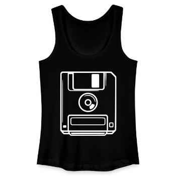 Retro Floppy Disk - Women’s Organic Tank Top - black - Front